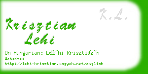 krisztian lehi business card